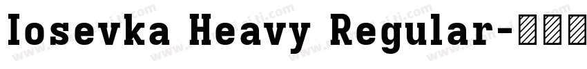 Iosevka Heavy Regular字体转换